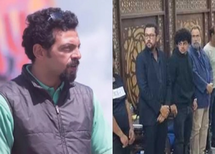 شاهد ماحدث لنجل تيمور تيمور مدير التصوير الراحل في العزاء مشهد أبكى الحاضرين 1 انهيار نجل تيمور تيمور مدير التصوير الراحل