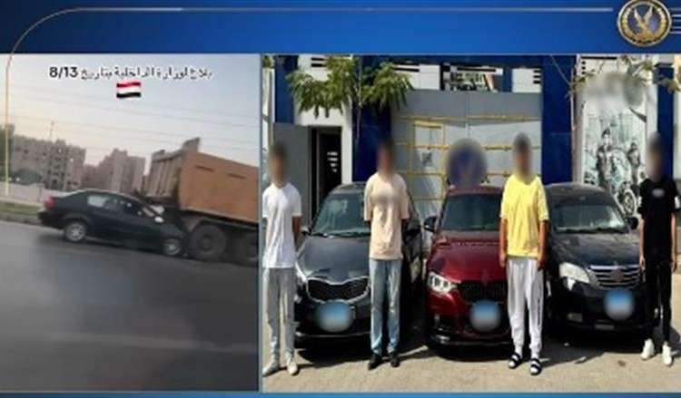ننشر أول أول صورة للمتهمين بـ مطاردة فتيات والنتسبب بحادث بطريق الواحات 1 المتهمين بمطاردة الفتيات