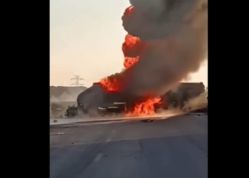 حريق سيارة مواد بترولية
