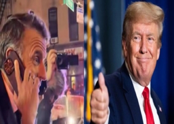 موكب ترامب يحرج الرئيس ماكرون