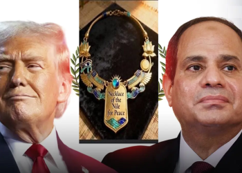 قلادة النيل تزين الرئيس الأمريكي