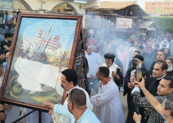 بالصور بدء احتفالات دير الشهيد مارجرجس بالرزيقات في الأقصر بالتسابيح والألحان 7 احتفالات دير الشهيد مارجرجس بالرزيقات
