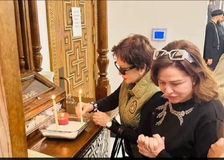 إلهام شاهين تشارك جمهورها لحظات من زيارتها للكنيسة القبطية في ناشفيل وتوجّه رسالة تقدير للجالية المصرية 1 إلهام شاهين ولبلبة