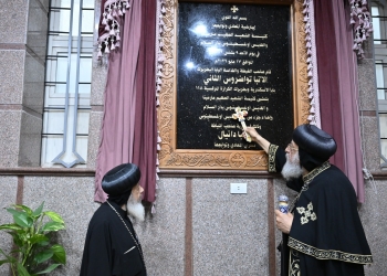 بالصور البابا تواضروس الثاني يدشن كنيسة الشهيد مارمينا بدار السلام ورسامة 5قمامصة بالمعادي 8 البابا تواضروس الثاني يدشن كنيسة الشهيد مارمينا بدار السلام